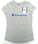 Champion Girls' T-shirt High Low Classic Pullover Short Sleeve Crew Neck Top