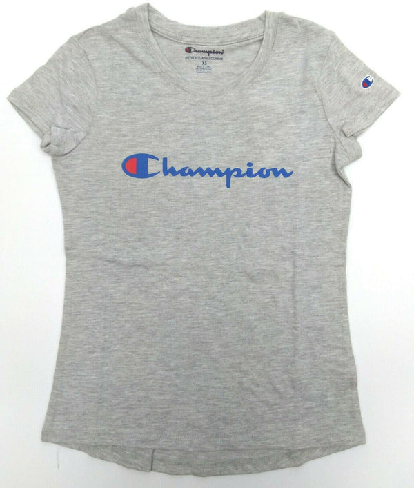 Champion Girls' T-shirt High Low Classic Pullover Short Sleeve Crew Neck Top