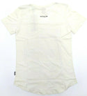 Women's Graphic T-Shirt Gongshow Hockey Short Sleeve V-Neck Top White Large