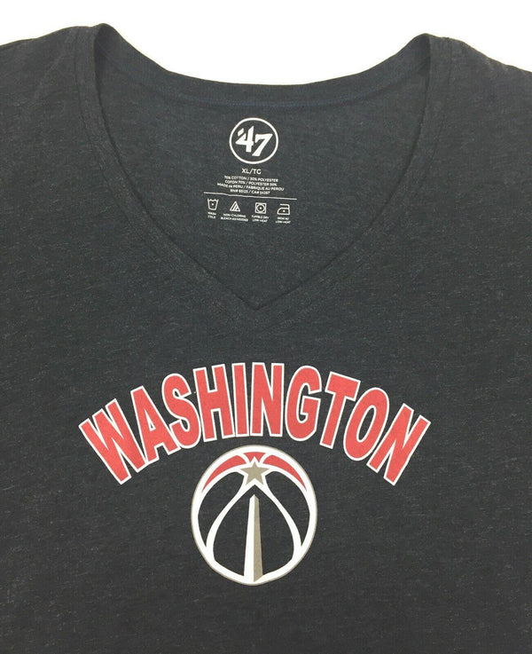 NBA Women's Washington Wizards Club '47 V-Neck Cap Sleeve Tee Fall Navy X Large