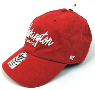 Washington Nationals '47 Cap Clean Up Adjustable Women's Hat Red