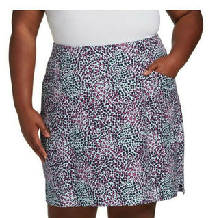 Lady Hagen Women's Golf Skort Mini Plus Size Sea Animal Print 20'' Leopard - 3X