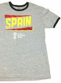 FIFA Russia World Cup Men's  T-Shirt Graphic Spain Soccer Team Grey XLarge New