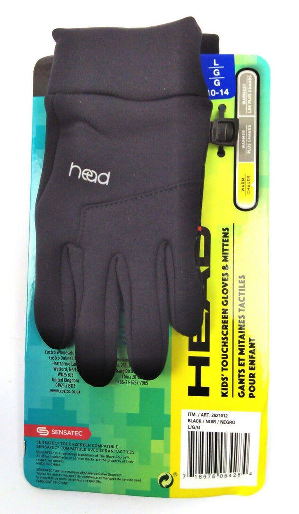 Head Kid's Warm Running Gloves Touchscreen Full Finger Comfort NEW
