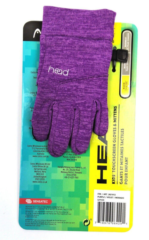Head Kid's Warm Running Gloves Touchscreen Full Finger Comfort NEW