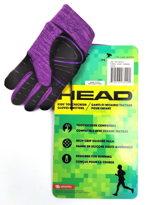 Head Kid's Warm Running Gloves Touchscreen Full Finger Comfort NEW