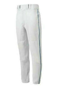 Mizuno Youth Premier Classic Fit Piped Baseball Pant White with Royal Piping