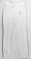 Mizuno Youth Premier Classic Fit Piped Baseball Pant White with Royal Piping