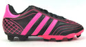 Adidas Kid's Football Shoes Goletto III Sparkle TRX FG Black Pink Size 1.5