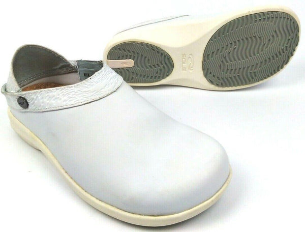 Sole Unisex Clogs Healthcare and Food Service Work Steady Star White Size 8 New