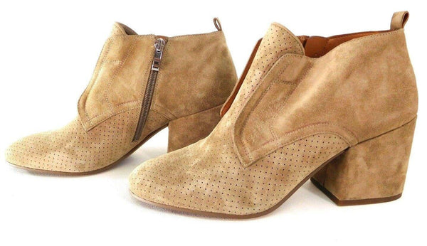 Franco Sarto Women's Boots Alfie Sandstone Leather Bootie Size 10 Medium