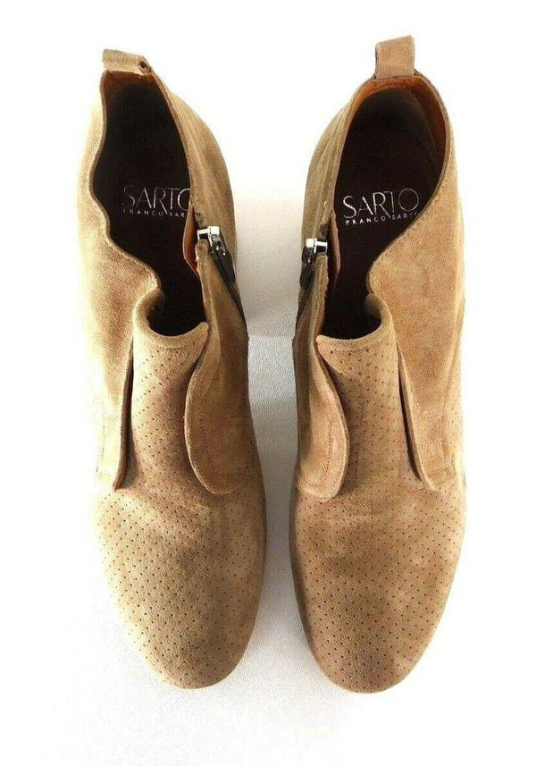 Franco Sarto Women's Boots Alfie Sandstone Leather Bootie Size 10 Medium