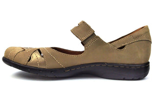 Cobb Hill Women's Flats Parker Mary Jane Casual Shoes Linen Full Grain Leather