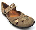 Cobb Hill Women's Flats Parker Mary Jane Casual Shoes Linen Full Grain Leather
