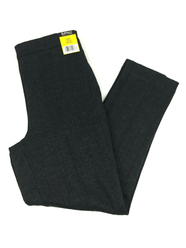 Buffalo David Bitton Women's Trouser Ankle Length Charcoal Stripe Pants Small
