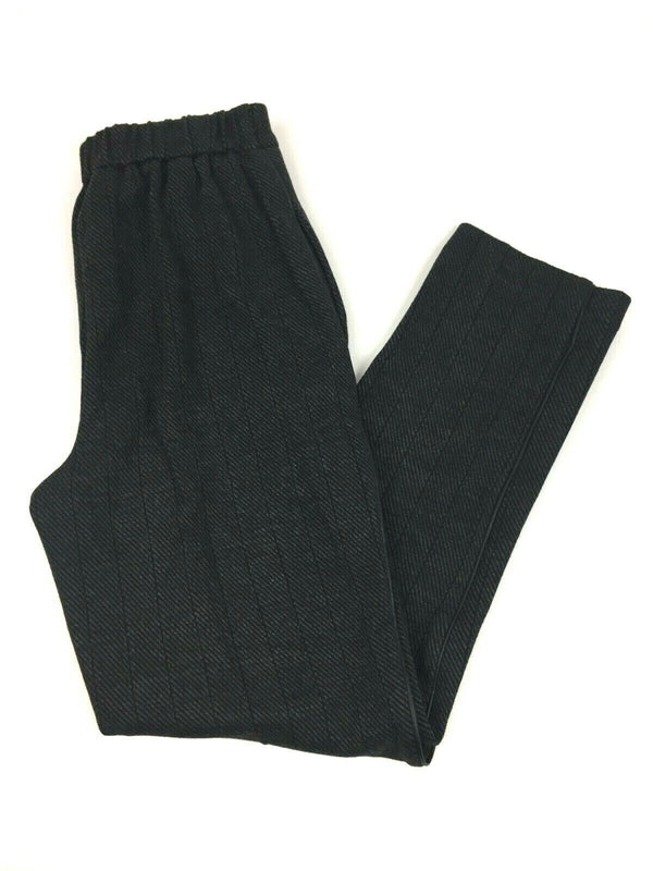 Buffalo David Bitton Women's Trouser Ankle Length Charcoal Stripe Pants Small