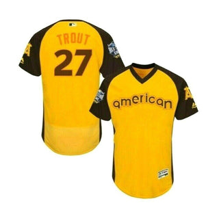 Majestic Men's Jersey MLB Angels Mike Trout 27 All Star American