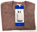 Ella Moss Women's Pullover Puff Long Sleeve Sweater Mauve Pink Large New