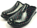 Western Chief Women's Garden Clogs Slip On Dazzling Dots Black Rubber