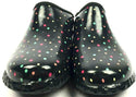 Western Chief Women's Garden Clogs Slip On Dazzling Dots Black Rubber