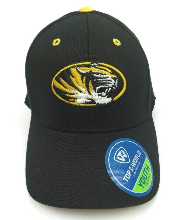 Top of the World Youth Hat Missouri Tigers the Rookie One-Fit Black OSFA