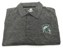 Men's Polo Shirt Michigan State Spartans Colosseum Micro Stripe Tee Grey Small