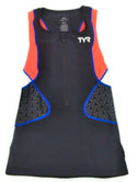 TYR Women's Sport Competitor Singlet Black Orange Blue Size Large