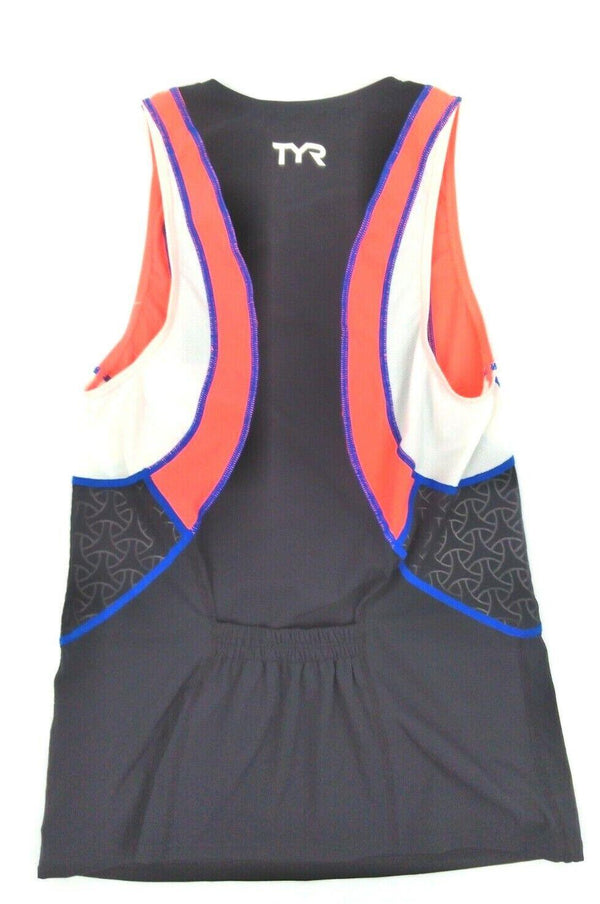 TYR Women's Sport Competitor Singlet Black Orange Blue Size Large