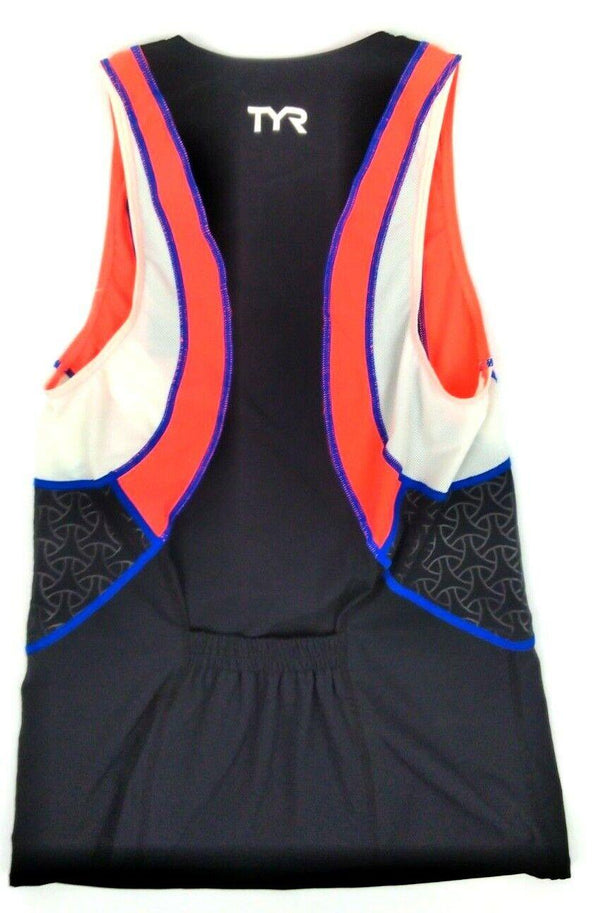 TYR Women's Sport Competitor Singlet Black Orange Blue Size Large