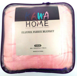 Winter Throw Blanket Warm Comfortable Fleece Flannel Kawahome 50" x 60"