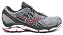 Mizuno Women's Running Shoes Wave Inspire 14 Lace Up Grey White Black D Wide New