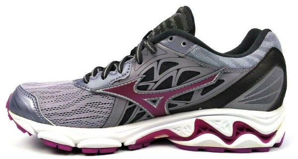 Mizuno Women's Running Shoes Wave Inspire 14 Lace Up Grey White Black D Wide New