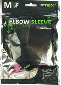 PTEX Elbow Sleeve Fitted Thermal Symptomatic Relief Compression Black - Medium