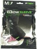 PTEX Elbow Sleeve Fitted Thermal Symptomatic Relief Compression Black - Medium