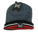 Tapout Cuffed Beanie Striped Hat Charcoal Grey One Size fits All