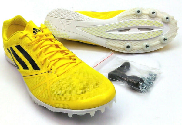 Adidas Unisex Adizero Avanti 2 Track & Field Cleats Shoes Yellow Black Size 11