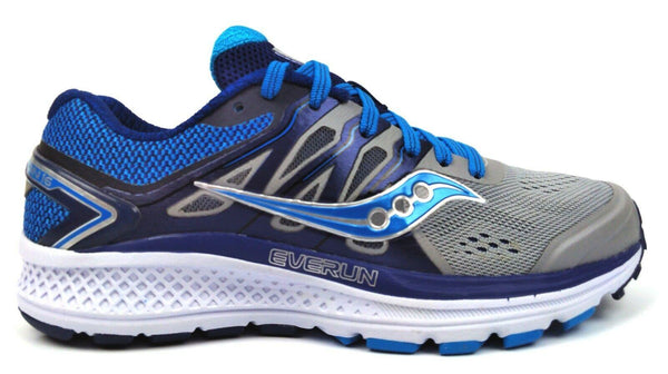 Saucony Women's Running Shoes Omni 16 Everun Tri Flex Outsole Grey Blue New