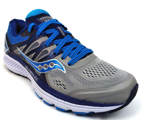Saucony Women's Running Shoes Omni 16 Everun Tri Flex Outsole Grey Blue New