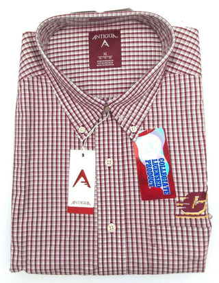 Antigua Men's Dress Shirt Associate Button Down Long Sleeve Checked XL New