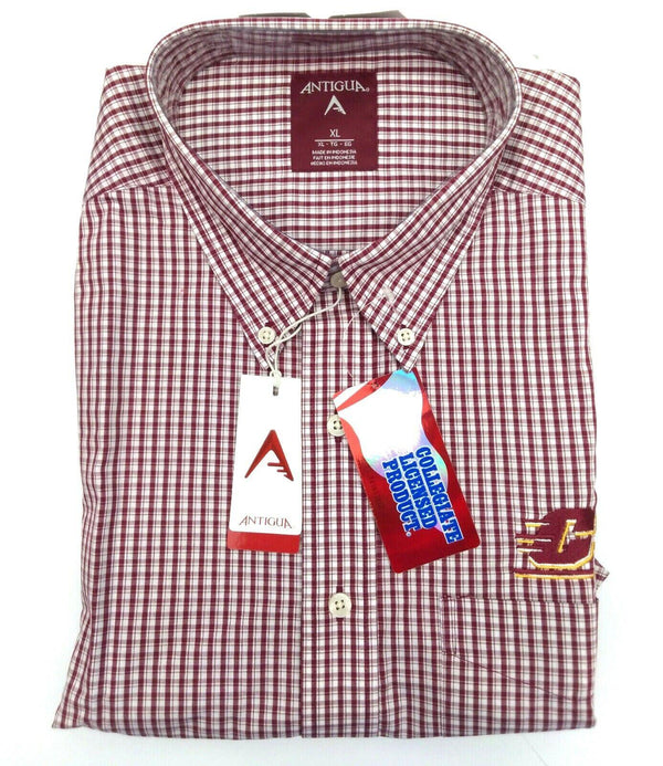 Antigua Men's Dress Shirt Associate Button Down Long Sleeve Checked XL New