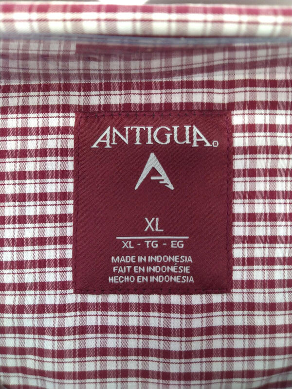 Antigua Men's Dress Shirt Associate Button Down Long Sleeve Checked XL New