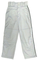 Wilson Youth's Baseball Pants Poly Warp Relaxed Piped Grey Black Small New