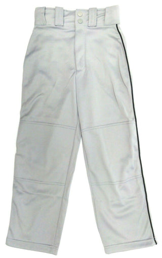 Wilson Youth's Baseball Pants Poly Warp Relaxed Piped Grey Black Small New