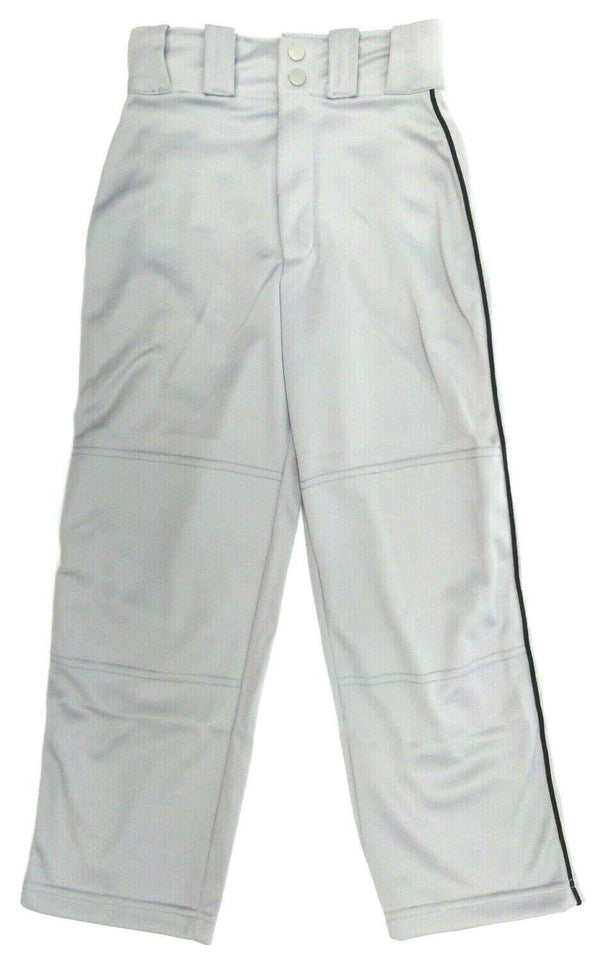 Wilson Youth's Baseball Pants Poly Warp Relaxed Piped Grey Black Small New