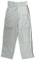 Wilson Youth's Baseball Pants Poly Warp Relaxed Piped Grey Black Small New