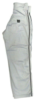 Wilson Youth's Baseball Pants Poly Warp Relaxed Piped Grey Black Small New
