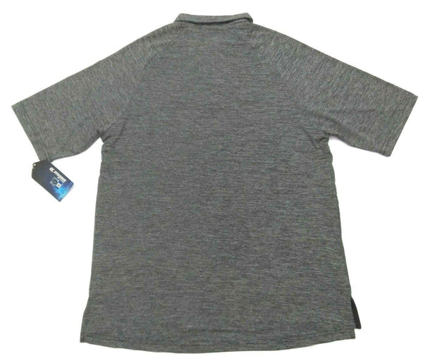 Colosseum Men's Short Sleeve Polo Shirt Michigan Wolverines 3 Button Grey Small