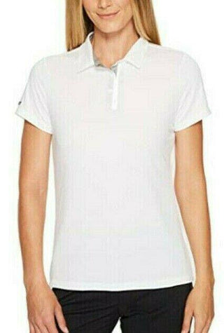 Skechers Women's Polo Shirt Pitch Short Sleeve  Moisture Wicking White Size XL