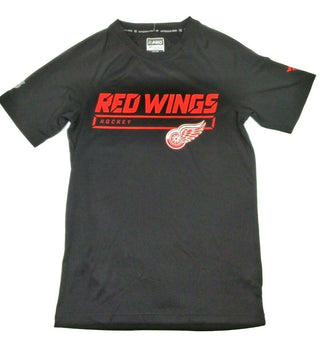 Men's T-Shirt NHL Detroit Red Wings Pro Prime Short Sleeve Crew Neck Black Small