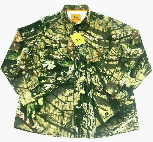 Field & Stream Men's Camo Shirt Mossy Oak Hunting Long Sleeve Medium New